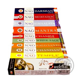 Conjunto inciensos Golden Nag con logo9